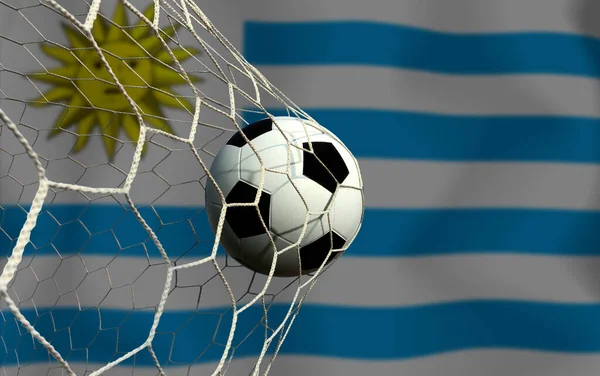Bandera Uruguay Balón Futbol Concepto Deporte — Foto de Stock
