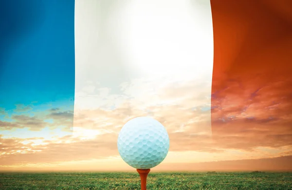 Golf ball FRANCE vintage color.