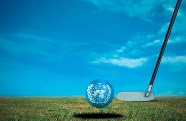 Golf ball United Nations vintage color.