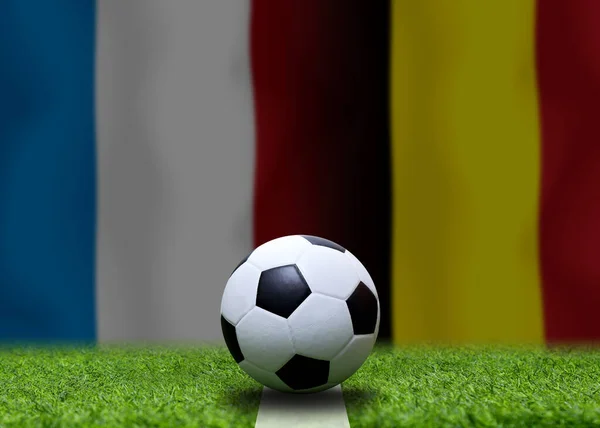 Copa Fútbol Competencia Entre Francia Nacional Nationa —  Fotos de Stock