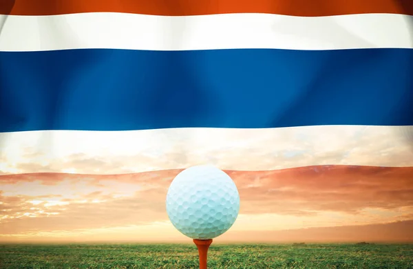 Golf ball Thai vintage color.