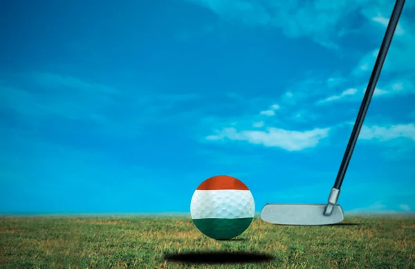 Golf Ball Hungary Vintage Color — Stock Photo, Image