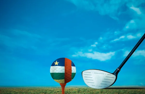 Golf ball CENTRAL AFRICAN vintage color.