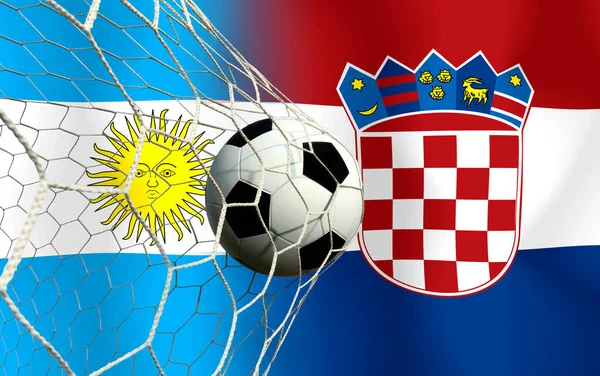 Football Cup competition between the national Argentine and national Croatia.