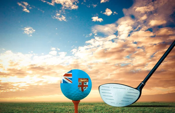 Golf Boll Fiji Vintage Färg — Stockfoto