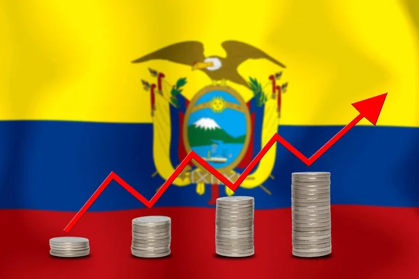 Concept Graph Mejoramiento Económico Finanzas Contabilidad Sobre Fondo Bandera Andorra — Foto de Stock