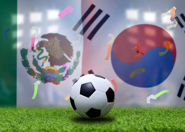 Football Cup competition between the national Mexico and national South Korea.