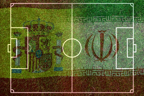 Футбольний Кубок Іспанії Ірану — стокове фото