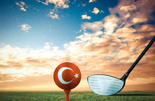 Golf Boll Turkiet Vintage Färg — Stockfoto