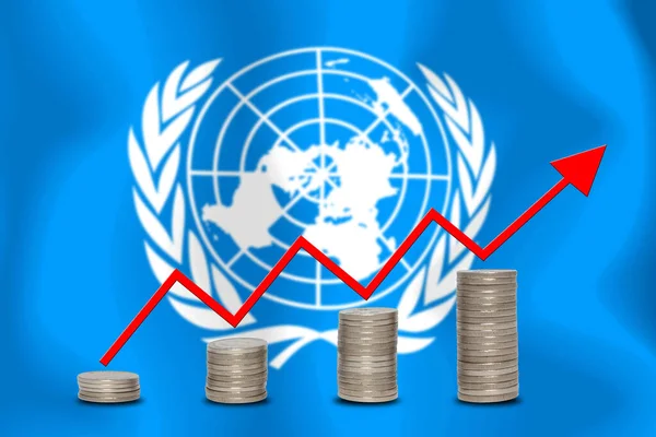 Concept Graph Mejoramiento Económico Finanzas Contabilidad Fondo Bandera —  Fotos de Stock