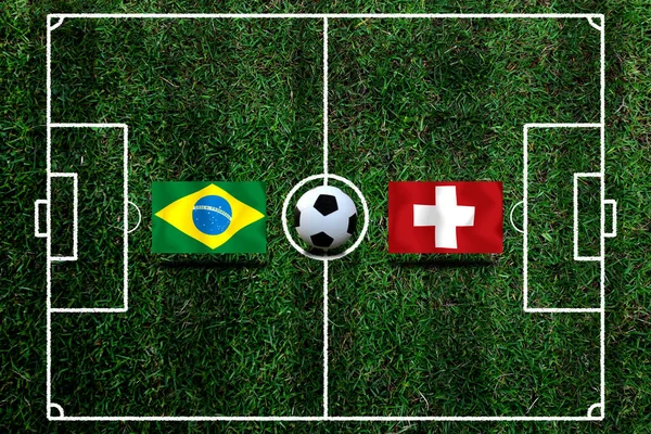 Football Cup Competition National Brazil National Switzerland — Stock Photo, Image