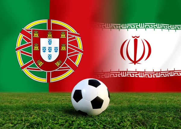 Змагання Футболу Між Збірними Португалії Ірану — стокове фото