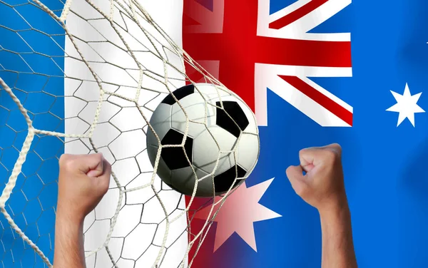 Змагання Футболу Між Збірними Франції Австралії — стокове фото
