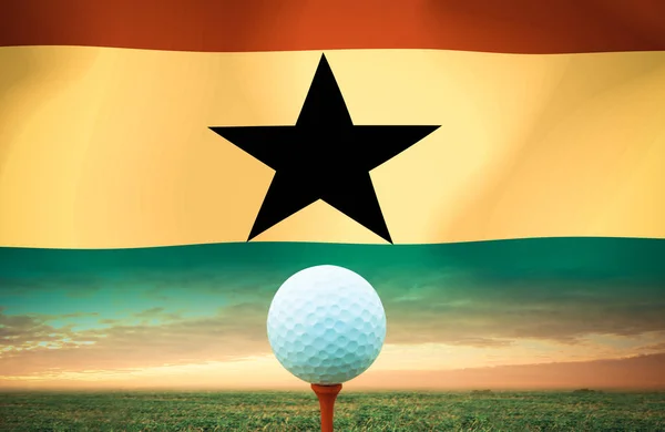 Golf ball GHANA vintage color.