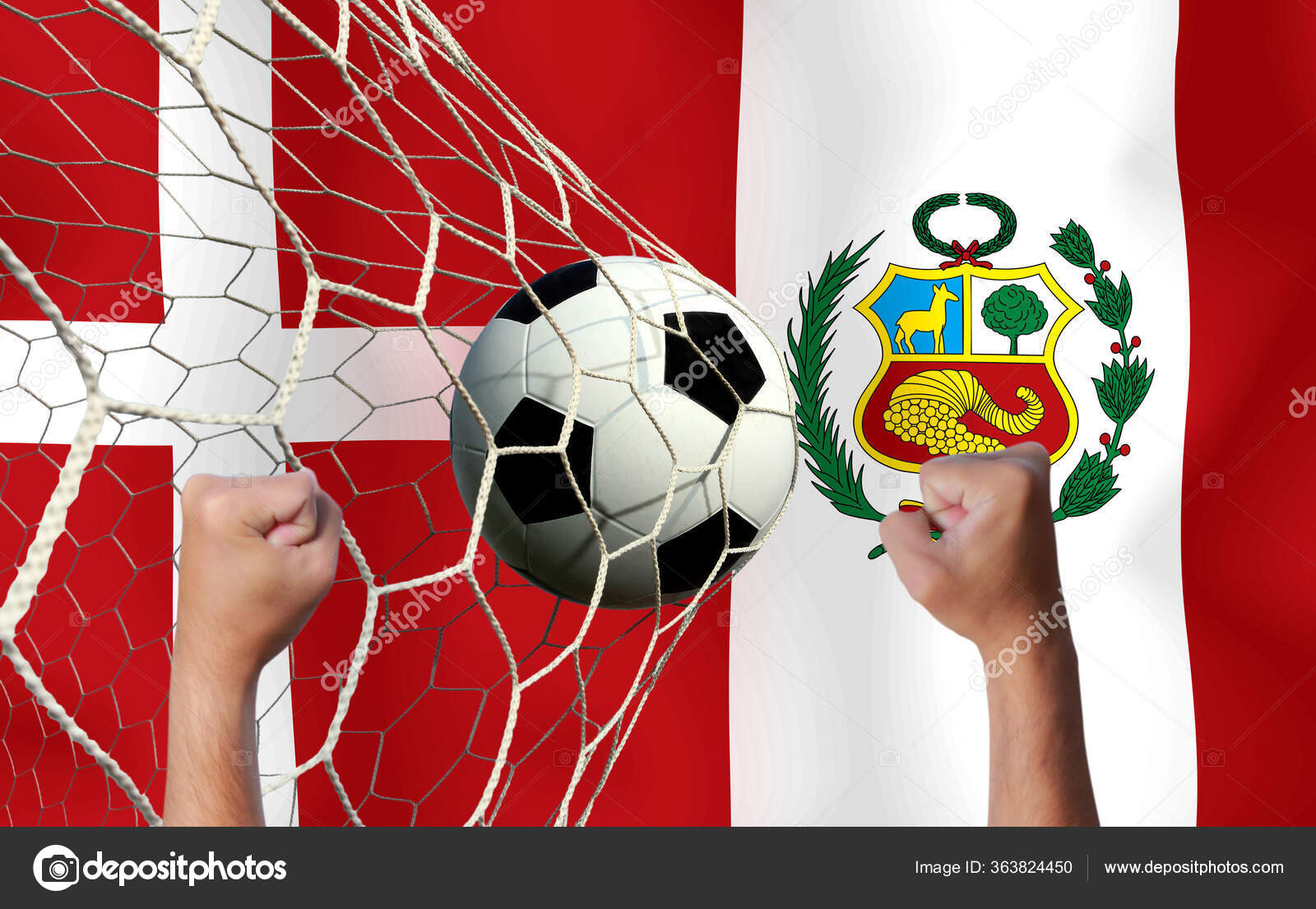 Football Cup Competition National Denmark National Peru — Stock Photo