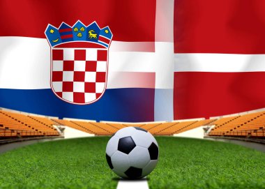 Ulusal Hırvat ve ulusal Danimarka arasında futbol kupası yarışması.
