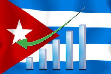Konsept grafik Ekonomik düşüş Finans ve bayrak arkaplan muhasebe