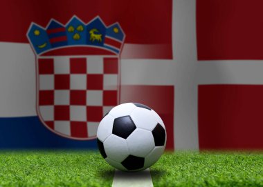 Ulusal Hırvat ve ulusal Danimarka arasında futbol kupası yarışması.