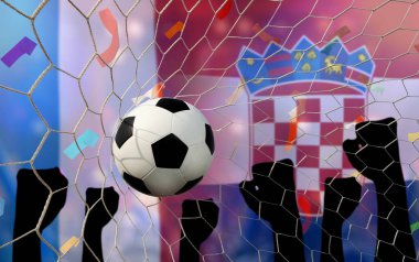 Ulusal Fransa ile Hırvatistan arasındaki futbol kupası yarışması.