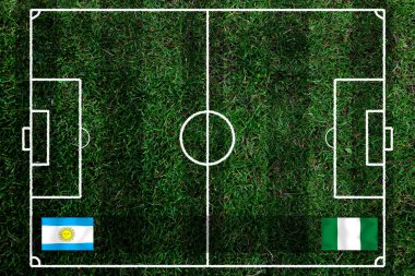 Ulusal Arjantin ile Nijerya arasındaki futbol kupası yarışması.