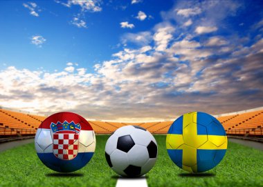 Ulusal Hırvat ve ulusal İsveç arasındaki futbol kupası yarışması.