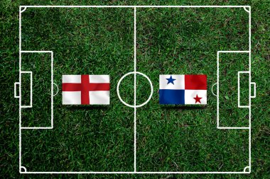Ulusal İngiltere ile Panama arasındaki futbol kupası yarışması.