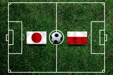 Ulusal Japonya ile Polonya arasındaki futbol kupası yarışması.