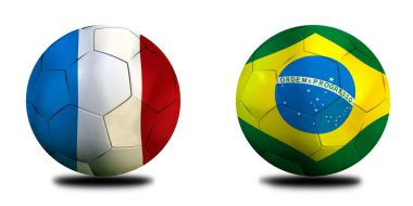 Ulusal Fransa ile Brezilya arasındaki futbol kupası yarışması.