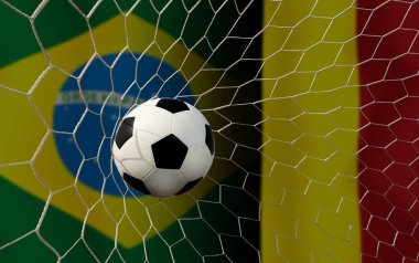 Ulusal Brezilya ile Belçika arasındaki futbol kupası yarışması.