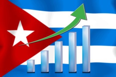 konsept grafik Ekonomik iyileştirme Finans ve bayrak arka planda muhasebe