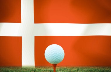 Golf topu Danimarka vintage rengi.