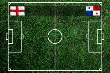 Ulusal İngiltere ile Panama arasındaki futbol kupası yarışması.