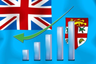 Konsept grafik Ekonomik düşüş Finans ve bayrak arkaplan muhasebe