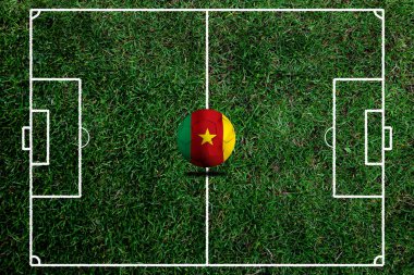 Senegal bayrağı ve futbol topu