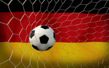 Alman bayrağı ve futbol topu