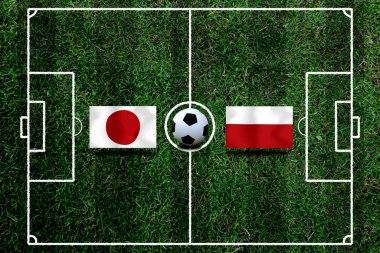 Ulusal Japonya ile Polonya arasındaki futbol kupası yarışması.