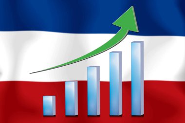 konsept grafik Ekonomik iyileştirme Finans ve bayrak arka planda muhasebe