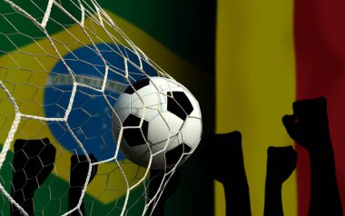 Ulusal Brezilya ile Belçika arasındaki futbol kupası yarışması.