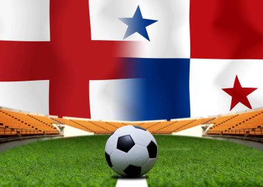 Ulusal İngiltere ile Panama arasındaki futbol kupası yarışması.