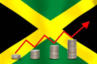 konsept grafik Ekonomik iyileştirme Finans ve bayrak arka planda muhasebe