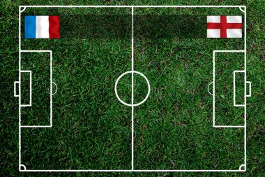 Ulusal Fransa ile İngiltere arasındaki futbol kupası müsabakası.
