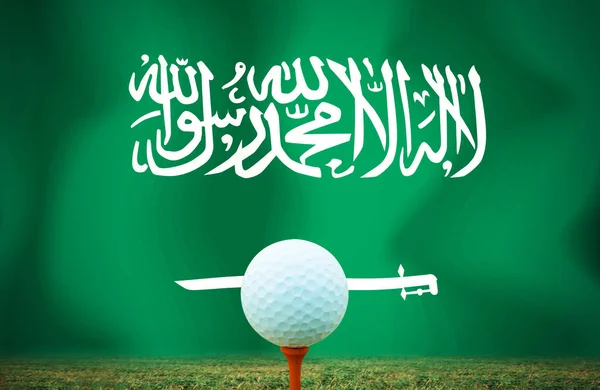 Golf Míč Saúdská Arábie Vintage Barva — Stock fotografie