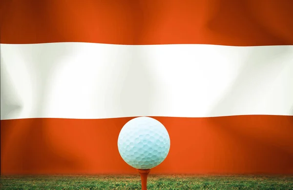 Bola Golfe Áustria Cor Vintage — Fotografia de Stock