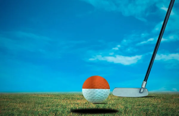 ゴルフボールインドネシアヴィンテージカラー — ストック写真