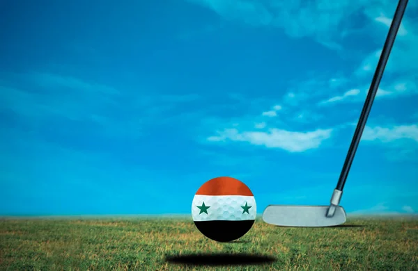 Golf ball Syrian vintage color.
