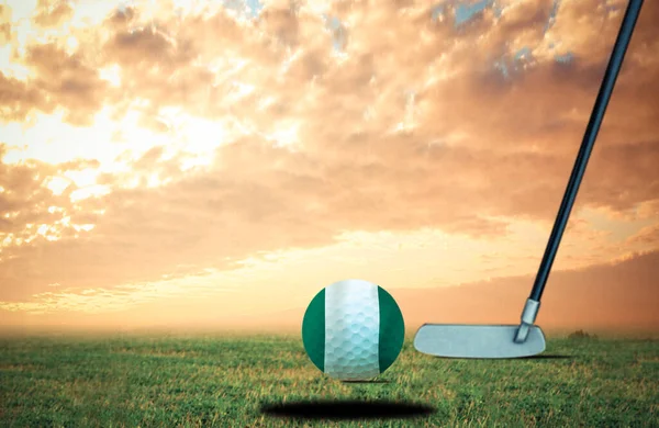 ゴルフボール Nigeriaヴィンテージカラー — ストック写真