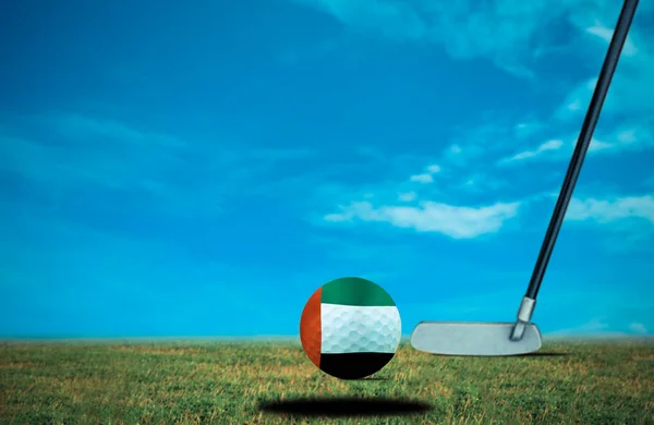 Putt Golf Ball Emirados Árabes Unidos — Fotografia de Stock