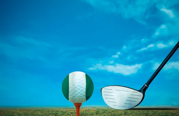 Golfboll Nigeria Vintage Färg — Stockfoto