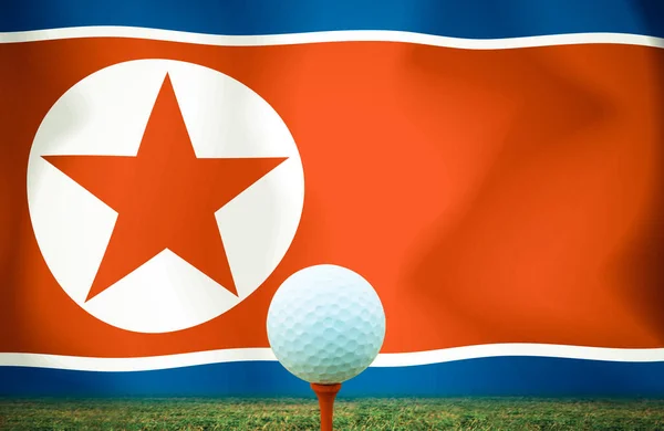 Bola Golfe Coreia Norte Cor Vintage — Fotografia de Stock
