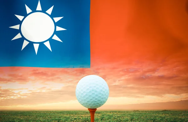 Bola Golfe Taipei Chinês Cor Vintage — Fotografia de Stock